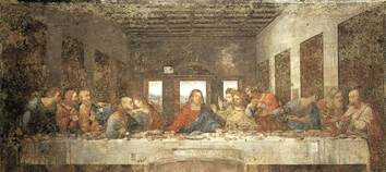 Тайная вечеря - фреска Леонардо да Винчи - Кликните на картинке, чтобы увеличить